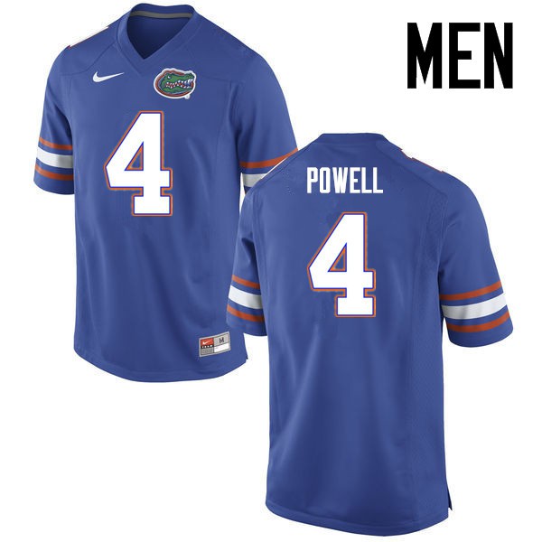 Florida Gators Men #4 Brandon Powell College Football Jersey Blue